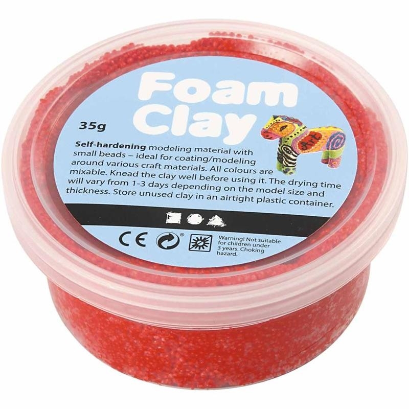 Red Foam Clay 35g Modelling Clay for Arts & Crafts Cromartie