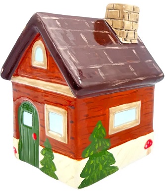 Forest Cottage Painted Bisqueware Design