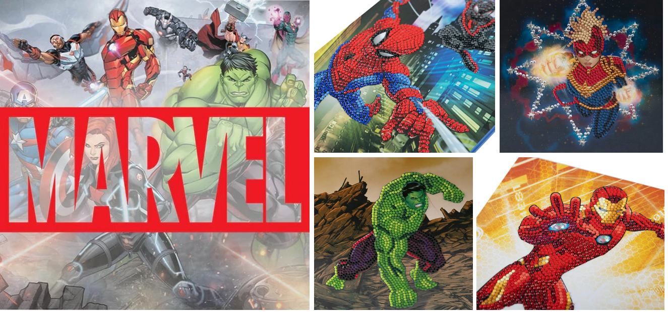 Marvel Crystal Art Card Kits, Crystal Paint by Numbers, 5D Diamond Art, Diamond  Art Kits, Disney Marvel Crystal Art UK - Cromartie Hobbycraft Limited