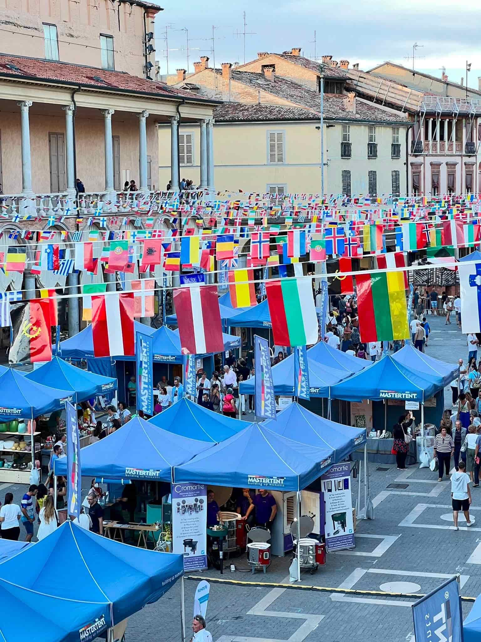 The Cromartie stand amongst the exhibition stands at Argillà Italia in Faenza