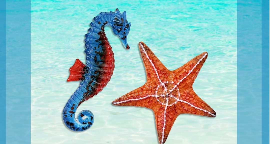 Creative Paradise glass moulds seahorse and starfish
