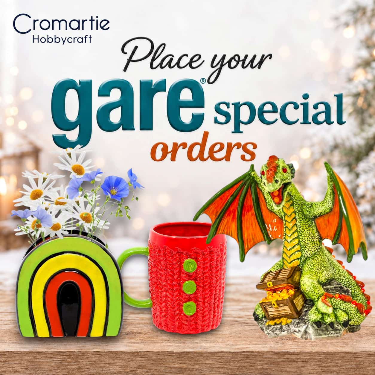 Special order ceramic bisque designs – place your special orders with Cromartie