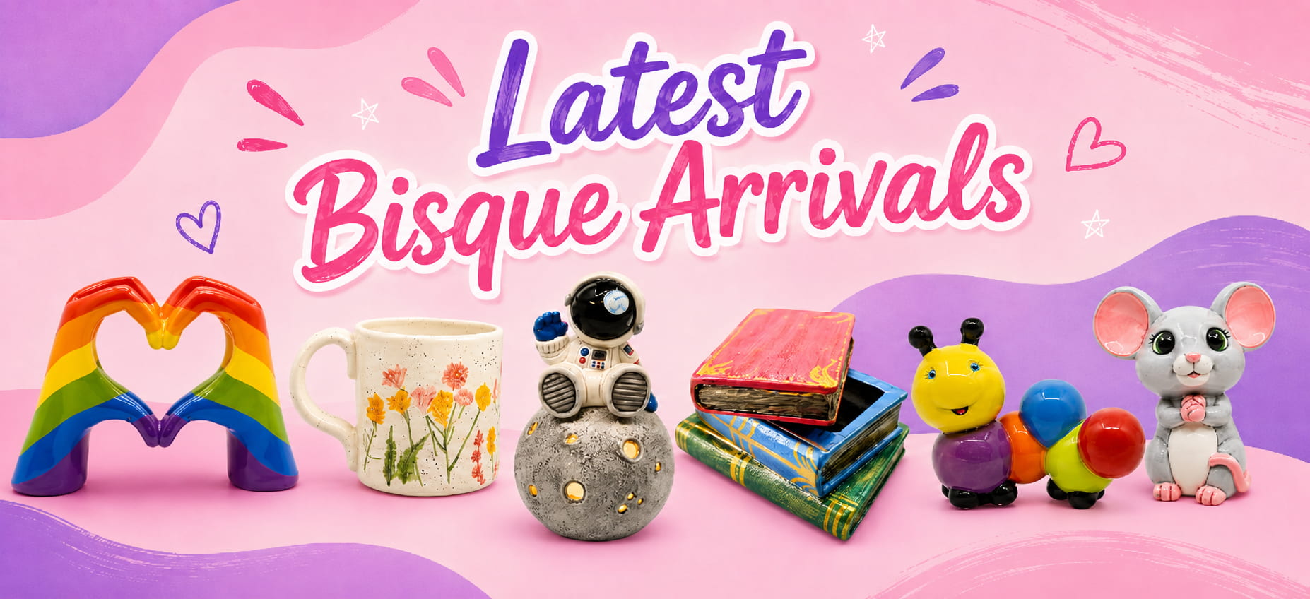 Brand new paint your own pottery bisque arrivals at Cromartie