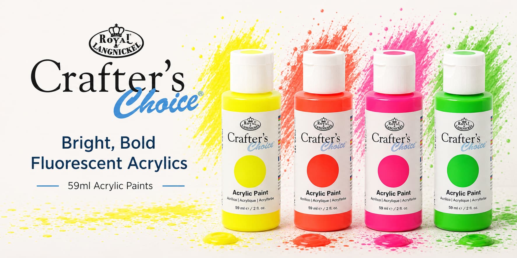 Crafter's Choice Fluorescent Acrylic Paints