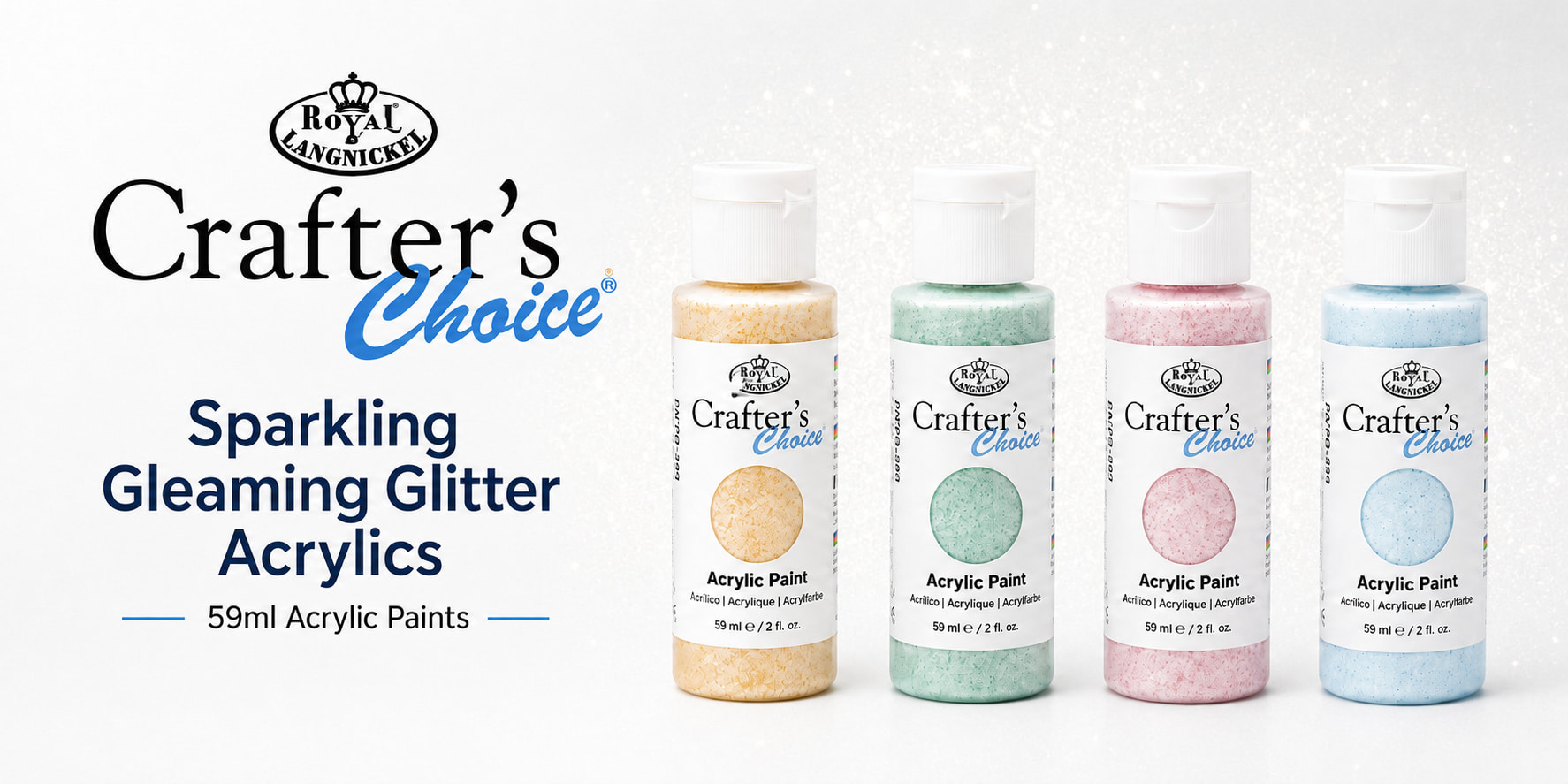 Crafter's Choice Gleaming Glitter Acrylic Paints