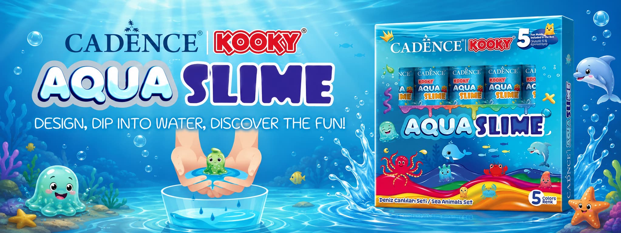 Cadence Kooky Aqua Slime Kits Fun Play Slime for Kids