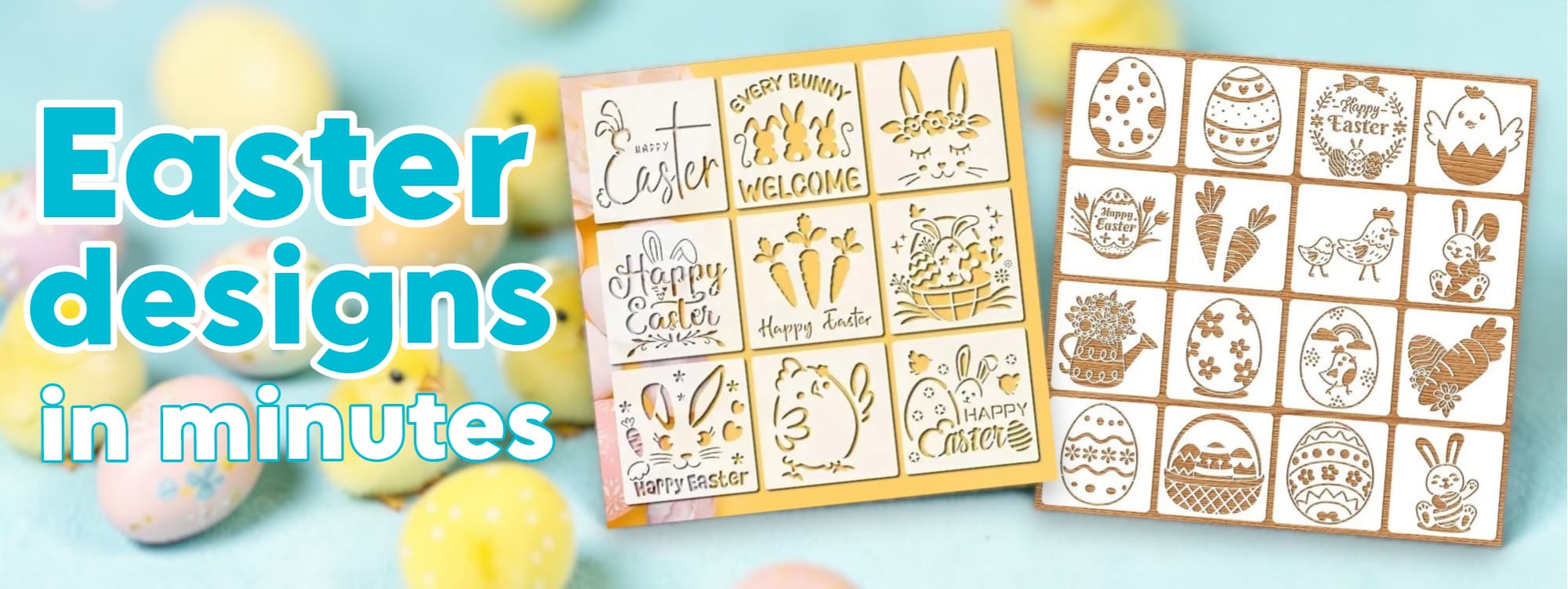 Easter designs in minutes with reusable stencils
