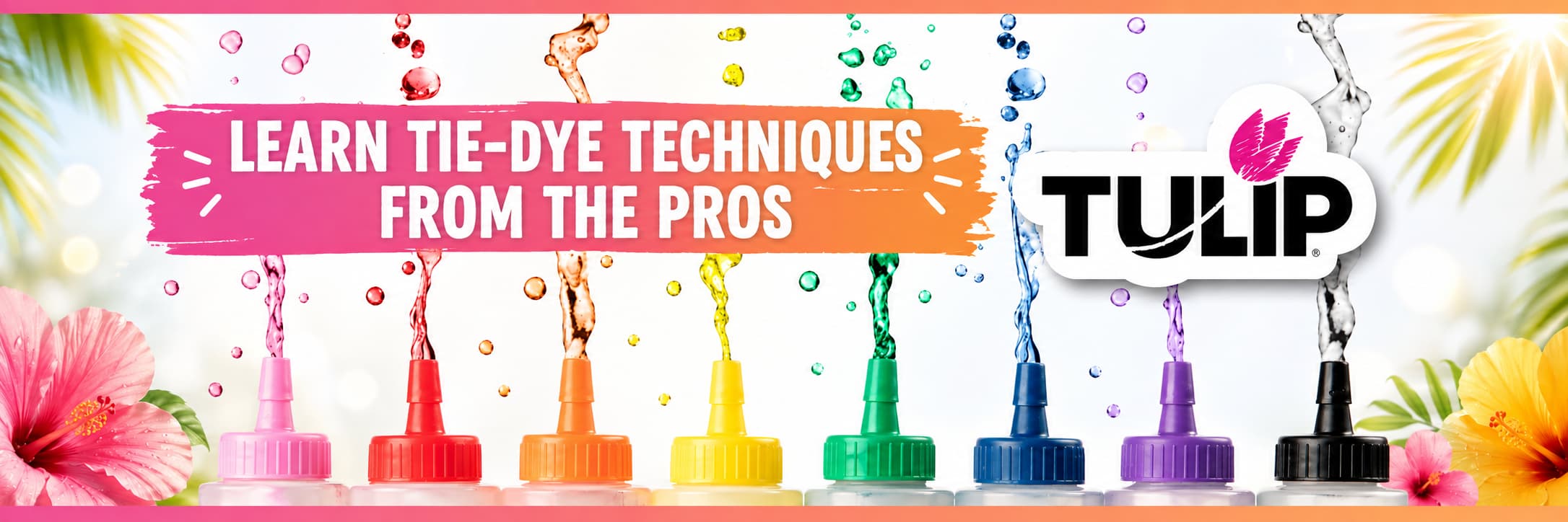 Learn tie-dye techniques from the pros with Tulip Tie-Dye - colourful fabric dyeing ideas and textile decoration inspiration