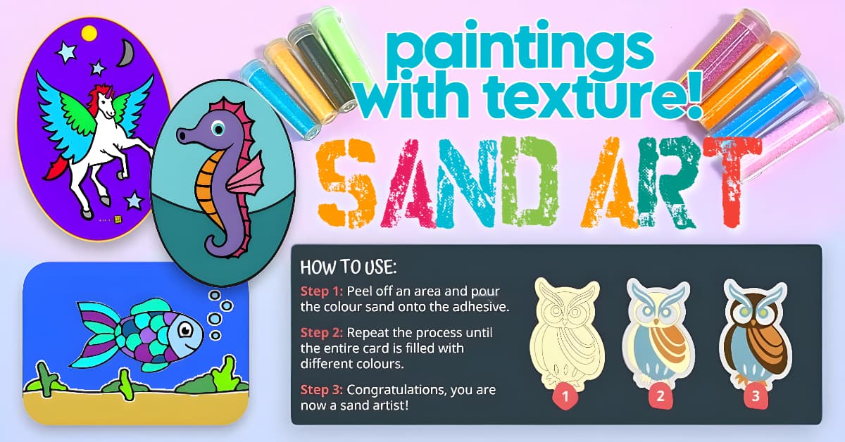 Colourful Sand Art Kits and Bottles
