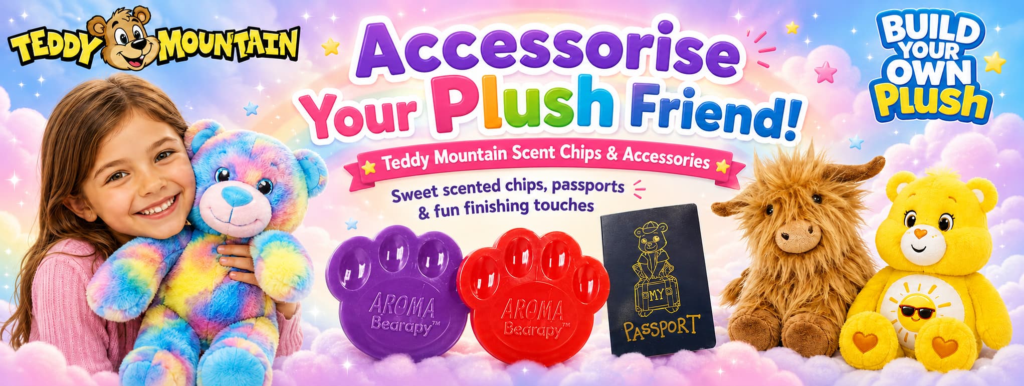 Teddy Mountain Accessories and Scent Chips banner