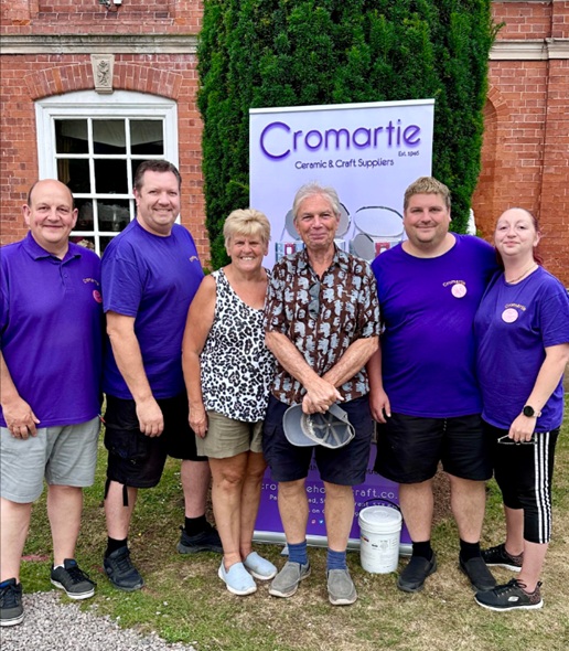 The Cromartie team at the 2025 Potfest event – Simon Stone, Mark Hilton, Amanda Bosson, Tim Bosson, Luke Bosson and Lucy Bosson
