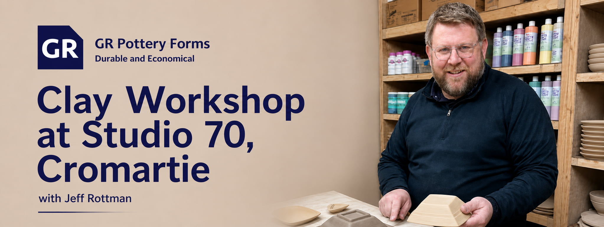 GR Pottery Forms hands-on clay workshop at Cromartie Hobbycraft