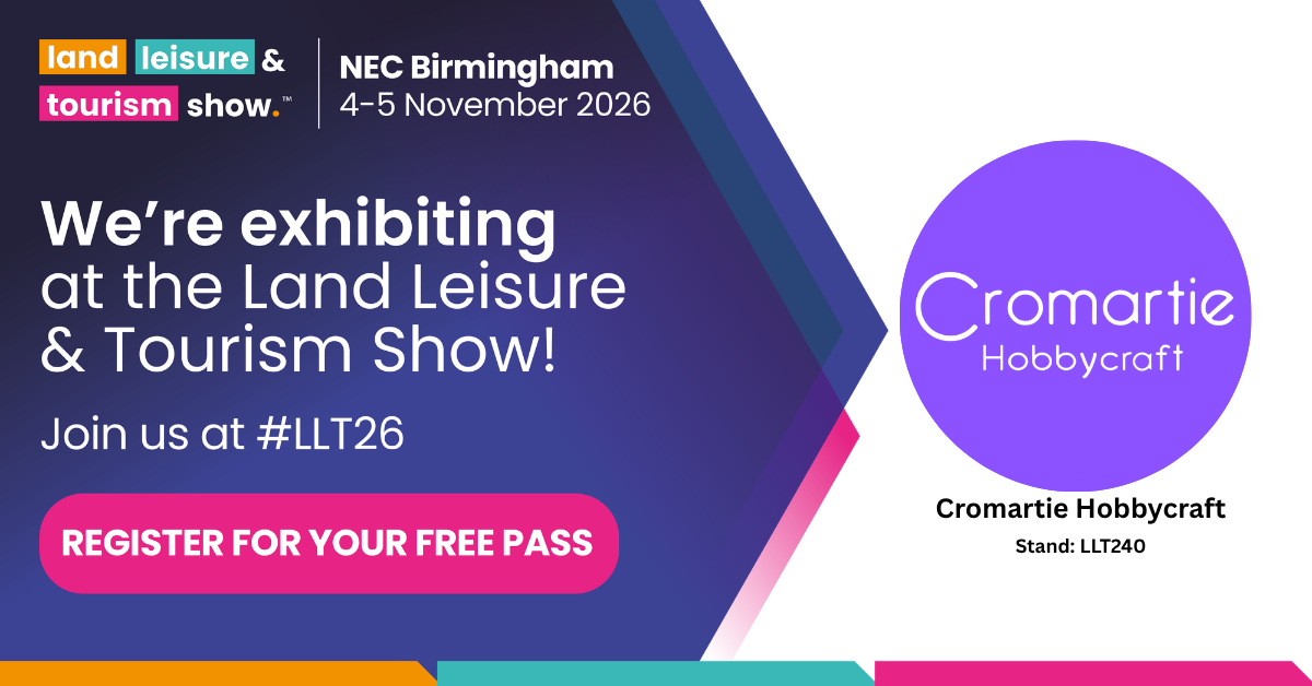 Cromartie Hobbycraft exhibiting at the Land Leisure and Tourism Show at NEC Birmingham on 4 to 5 November 2026