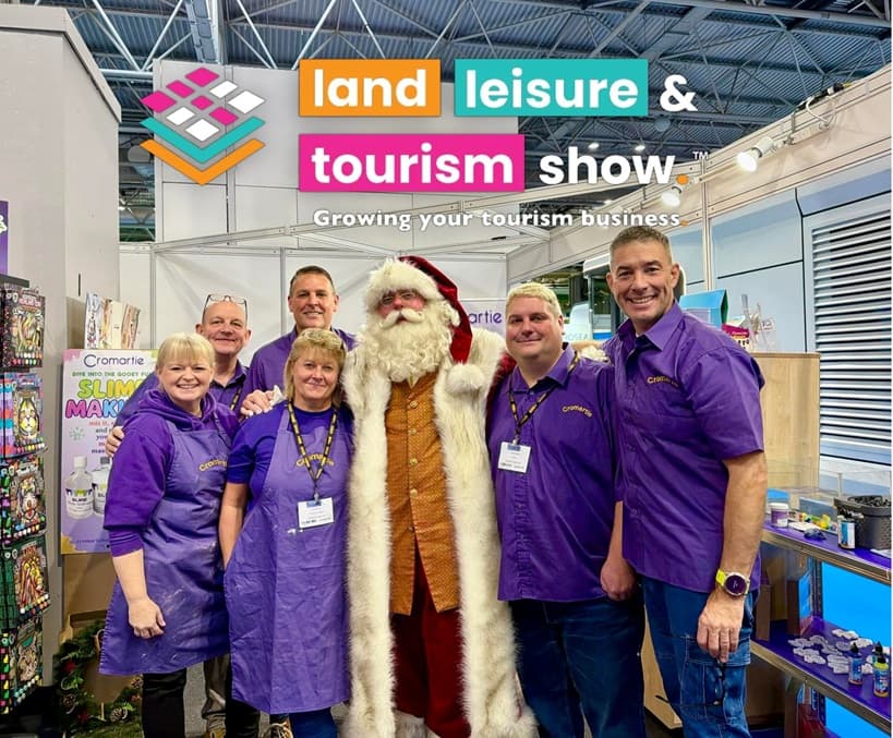 Cromartie Hobbycraft team stand at the Land, Leisure and Tourism Show 2025, NEC Birmingham