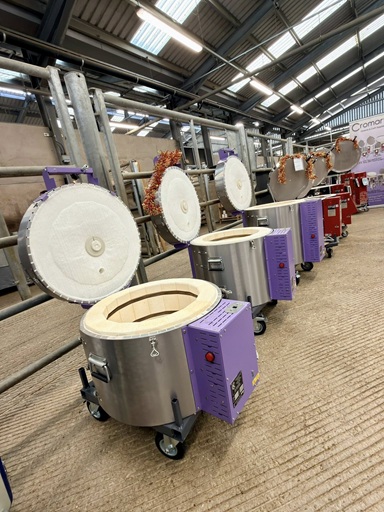 Cromartie Eco Hobbytech kiln display at Potfest