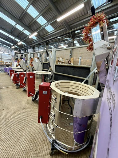 Display of Skutt top-loading kilns with KilnMaster controller