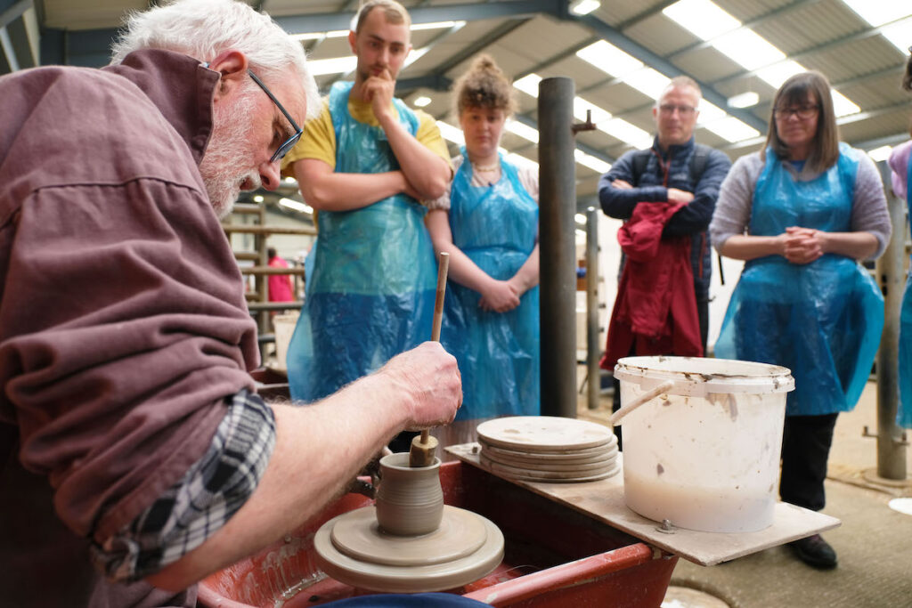 Autumn Potfest in the Pens Penrith – pottery throwing demos and visitors