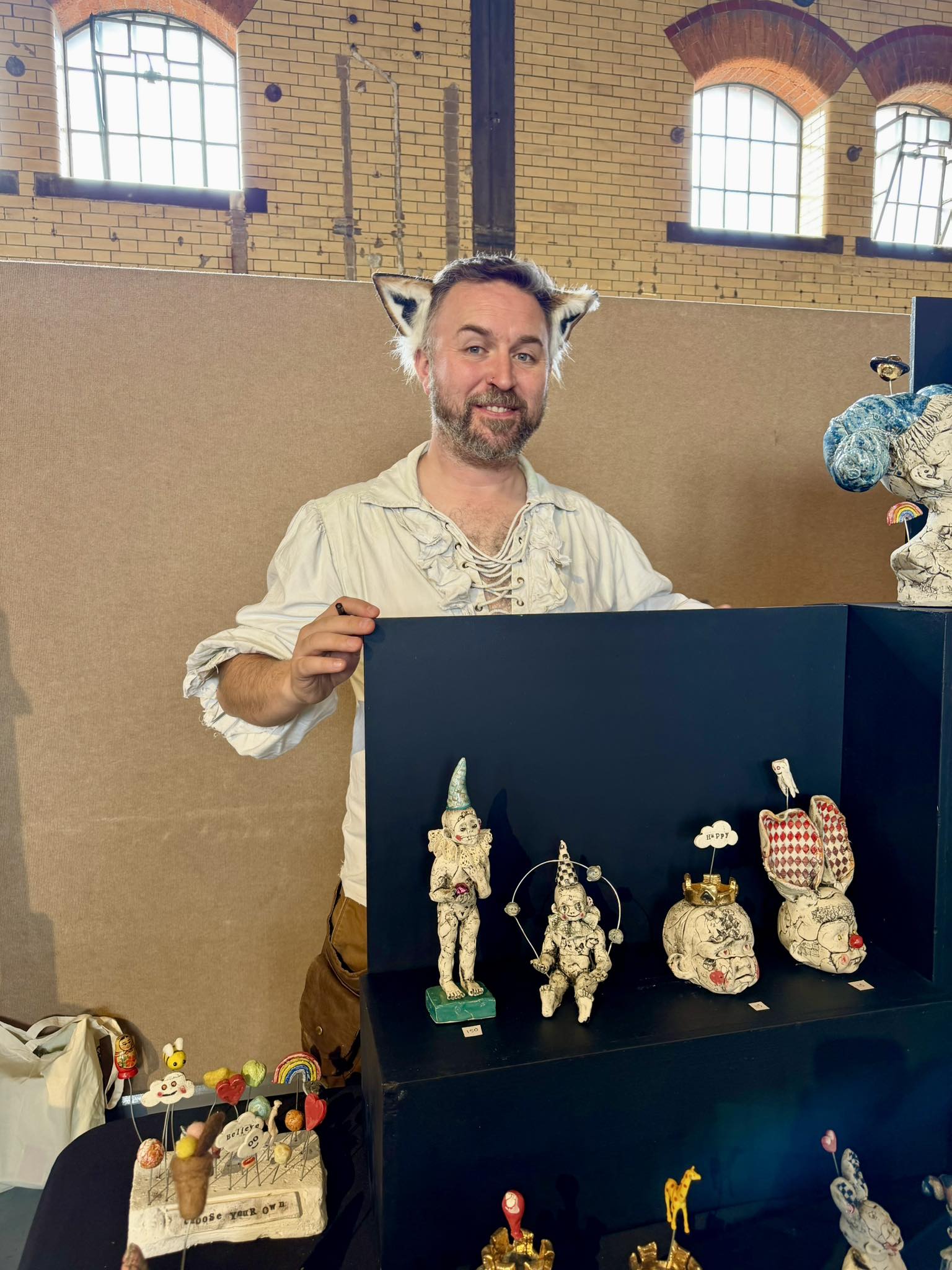 David William Sampson on the trade stand at Sheffield Ceramics Festival 2026