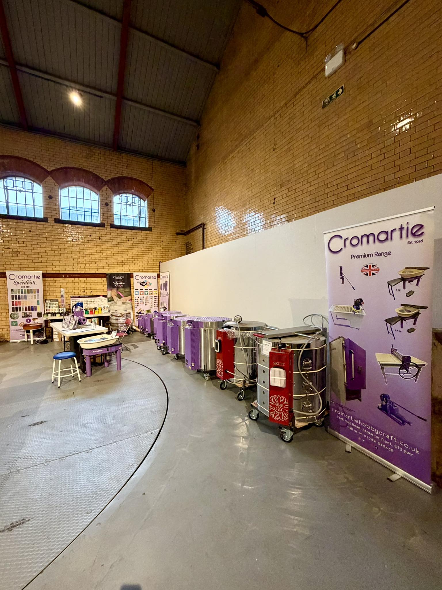 Cromartie trade stand with kilns at Sheffield Ceramics Festival 2026