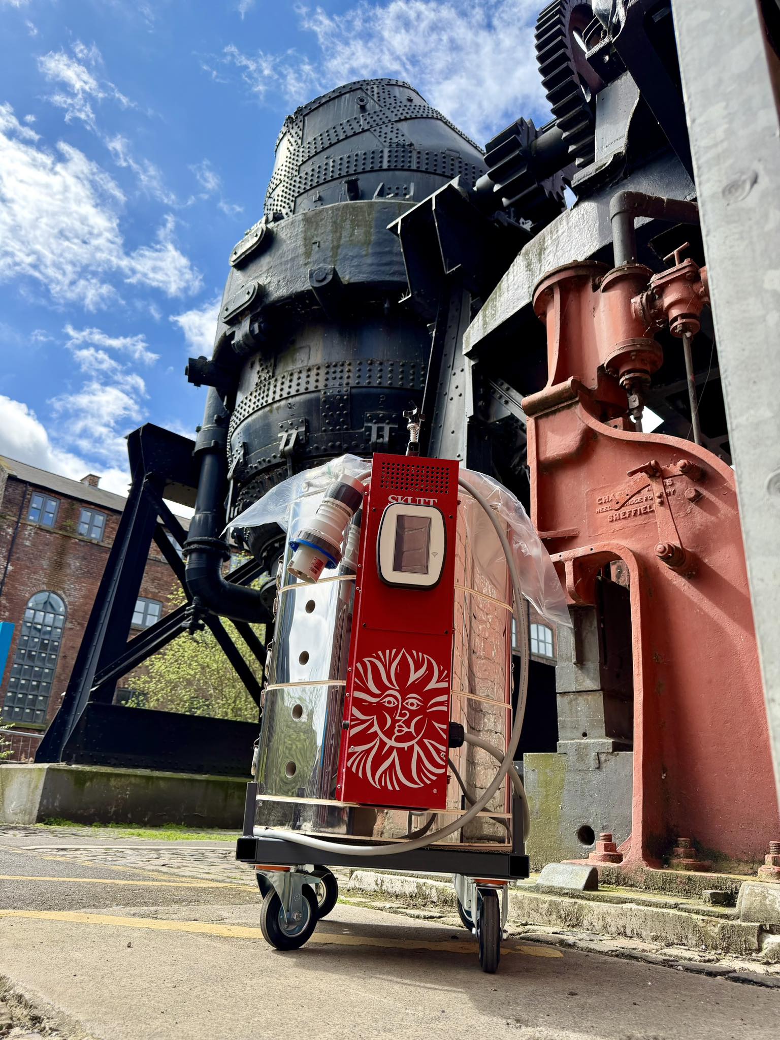 Skutt kiln outside Kelham Island Museum at Sheffield Ceramics Festival 2026