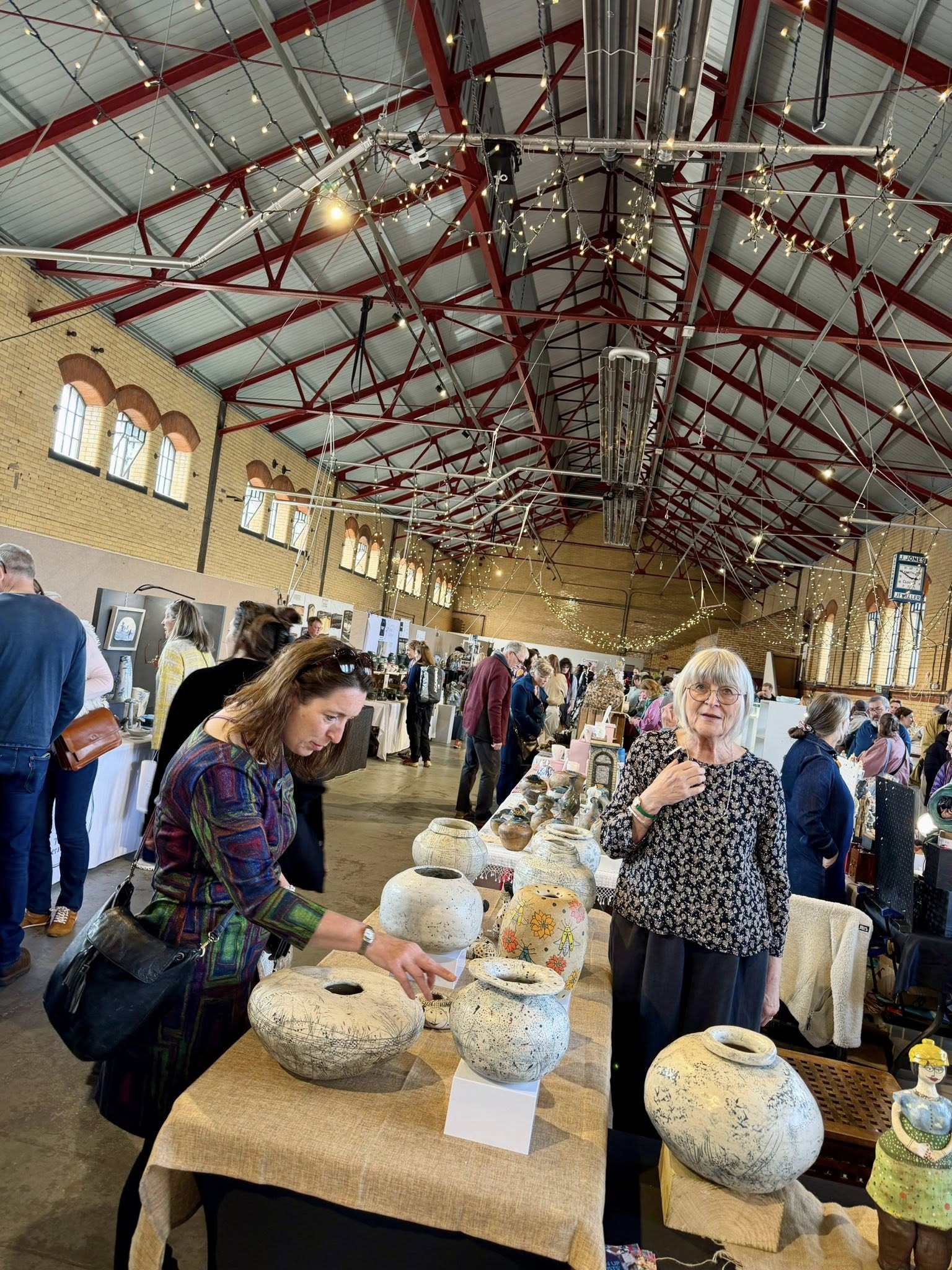 Customers visiting trade exhibition stands at Sheffield Ceramics Festival 2026