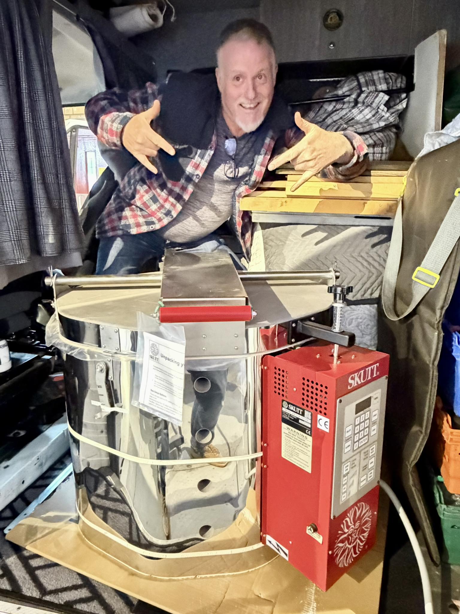 Happy customer with a Cromartie Skutt kiln at Sheffield Ceramics Festival 2026