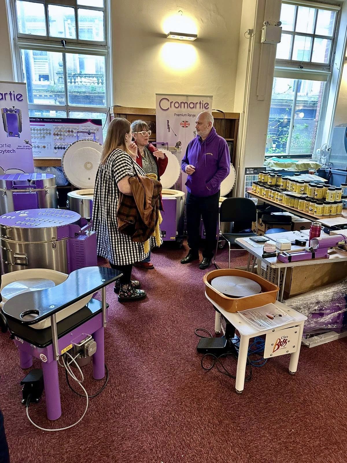 Andy chatting to visitors on the Cromartie stand at Toasted Ceramic Fair