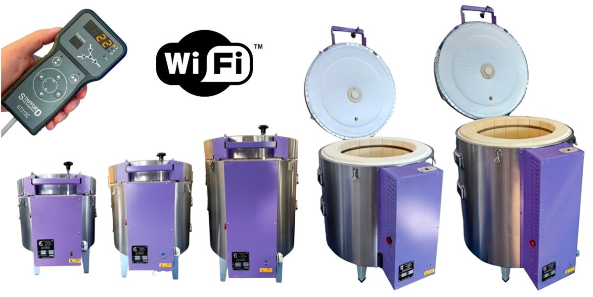 Cromartie Eco Hobbytech top-loading plug-in kilns range showing H30, H46, H63, H81 and H103 models