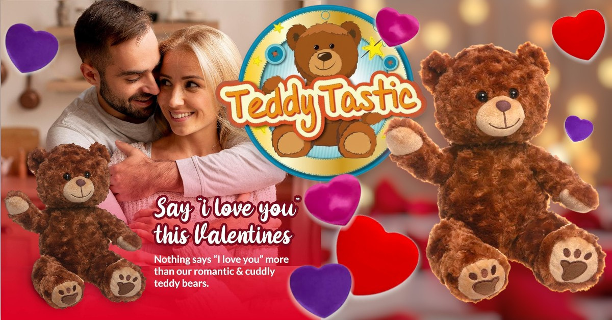 Teddy Tastic build your own teddy bear kits with plush bears, personalised gift idea for children and Valentine’s Day